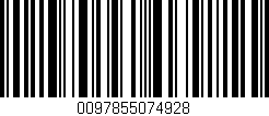 Código de barras (EAN, GTIN, SKU, ISBN): '0097855074928'