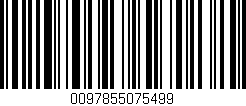 Código de barras (EAN, GTIN, SKU, ISBN): '0097855075499'