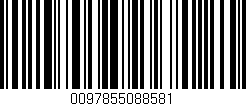 Código de barras (EAN, GTIN, SKU, ISBN): '0097855088581'