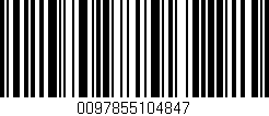 Código de barras (EAN, GTIN, SKU, ISBN): '0097855104847'
