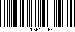 Código de barras (EAN, GTIN, SKU, ISBN): '0097855104854'