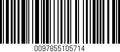 Código de barras (EAN, GTIN, SKU, ISBN): '0097855105714'