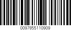 Código de barras (EAN, GTIN, SKU, ISBN): '0097855110909'