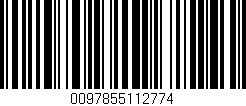 Código de barras (EAN, GTIN, SKU, ISBN): '0097855112774'