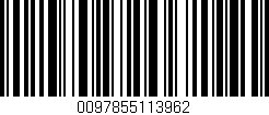 Código de barras (EAN, GTIN, SKU, ISBN): '0097855113962'
