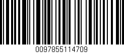 Código de barras (EAN, GTIN, SKU, ISBN): '0097855114709'
