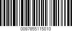 Código de barras (EAN, GTIN, SKU, ISBN): '0097855115010'