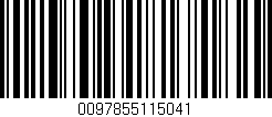 Código de barras (EAN, GTIN, SKU, ISBN): '0097855115041'