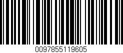 Código de barras (EAN, GTIN, SKU, ISBN): '0097855119605'