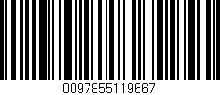 Código de barras (EAN, GTIN, SKU, ISBN): '0097855119667'