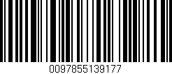 Código de barras (EAN, GTIN, SKU, ISBN): '0097855139177'