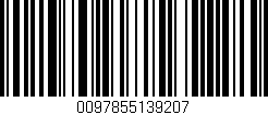 Código de barras (EAN, GTIN, SKU, ISBN): '0097855139207'