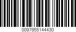 Código de barras (EAN, GTIN, SKU, ISBN): '0097855144430'