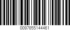 Código de barras (EAN, GTIN, SKU, ISBN): '0097855144461'