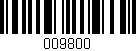 Código de barras (EAN, GTIN, SKU, ISBN): '009800'
