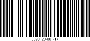 Código de barras (EAN, GTIN, SKU, ISBN): '0098120-001-14'