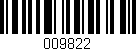 Código de barras (EAN, GTIN, SKU, ISBN): '009822'