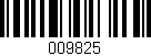 Código de barras (EAN, GTIN, SKU, ISBN): '009825'