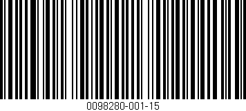 Código de barras (EAN, GTIN, SKU, ISBN): '0098280-001-15'
