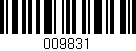 Código de barras (EAN, GTIN, SKU, ISBN): '009831'