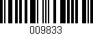 Código de barras (EAN, GTIN, SKU, ISBN): '009833'