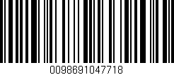 Código de barras (EAN, GTIN, SKU, ISBN): '0098691047718'