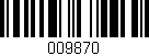 Código de barras (EAN, GTIN, SKU, ISBN): '009870'