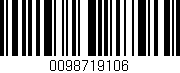 Código de barras (EAN, GTIN, SKU, ISBN): '0098719106'