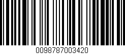 Código de barras (EAN, GTIN, SKU, ISBN): '0098787003420'