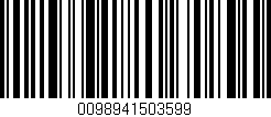 Código de barras (EAN, GTIN, SKU, ISBN): '0098941503599'