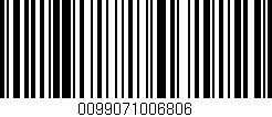Código de barras (EAN, GTIN, SKU, ISBN): '0099071006806'