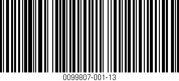 Código de barras (EAN, GTIN, SKU, ISBN): '0099807-001-13'