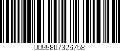 Código de barras (EAN, GTIN, SKU, ISBN): '0099807326758'