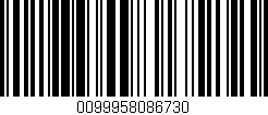 Código de barras (EAN, GTIN, SKU, ISBN): '0099958086730'