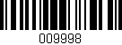 Código de barras (EAN, GTIN, SKU, ISBN): '009998'