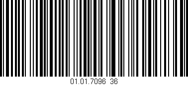 Código de barras (EAN, GTIN, SKU, ISBN): '01.01.7096/36'