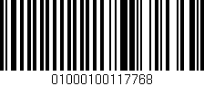Código de barras (EAN, GTIN, SKU, ISBN): '01000100117768'