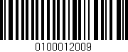 Código de barras (EAN, GTIN, SKU, ISBN): '0100012009'