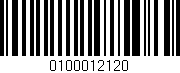 Código de barras (EAN, GTIN, SKU, ISBN): '0100012120'