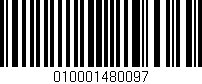 Código de barras (EAN, GTIN, SKU, ISBN): '010001480097'