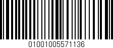 Código de barras (EAN, GTIN, SKU, ISBN): '01001005571136'