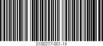 Código de barras (EAN, GTIN, SKU, ISBN): '0100277-001-14'
