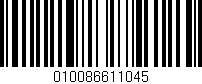 Código de barras (EAN, GTIN, SKU, ISBN): '010086611045'