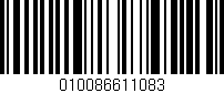 Código de barras (EAN, GTIN, SKU, ISBN): '010086611083'