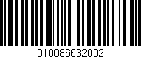Código de barras (EAN, GTIN, SKU, ISBN): '010086632002'