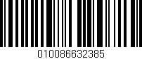 Código de barras (EAN, GTIN, SKU, ISBN): '010086632385'