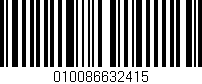 Código de barras (EAN, GTIN, SKU, ISBN): '010086632415'