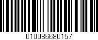 Código de barras (EAN, GTIN, SKU, ISBN): '010086680157'