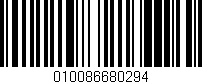 Código de barras (EAN, GTIN, SKU, ISBN): '010086680294'