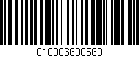 Código de barras (EAN, GTIN, SKU, ISBN): '010086680560'